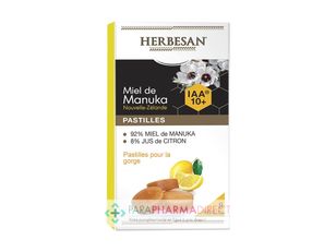 Humer Pastilles Gorge Au Miel De Manuka Actif IAA 15 16 Pastilles