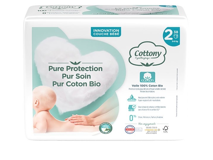 COTTONY BIO COUCHES HYPOALLERGENIC TAILLE 4 7-18KG X 28