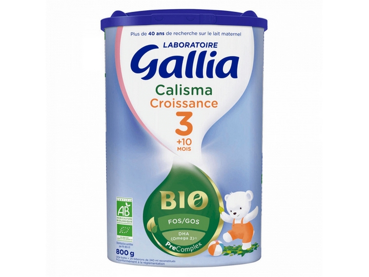 Laboratoire Gallia - Calisma Croissance 3ème âge - Lait en Poudre pour Bébé  - Sans Huile de Palme - Lait Bébé dès 12 mois - Lot de 3x1,2kg