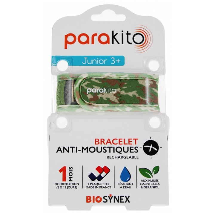 Bracelet Anti-moustiques Rechargeable - Junior 3+ - Tie and Die - PARAKITO