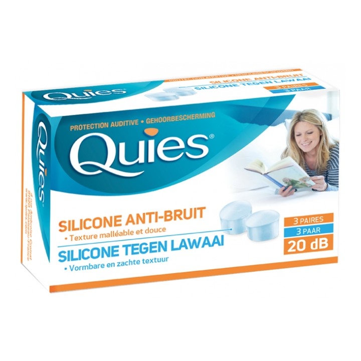 Quies Protection Auditive - Silicone Anti-Bruit 3 paires - Paraphamadirect