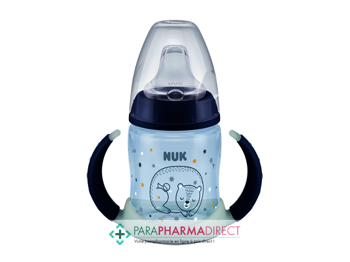 NUK Tasse d'Apprentissage Trainer Cup, Bec verseur souple antifuites, 6+  mois, Sans BPA, 230 ml