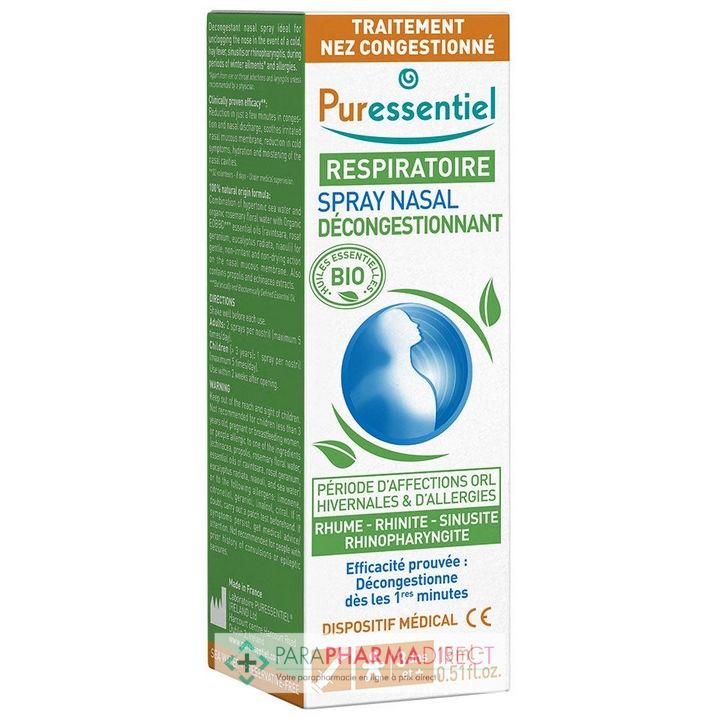 Puressentiel Spray Hygiène Nasale Hydratant - 2x100ml - Pharmacie en ligne