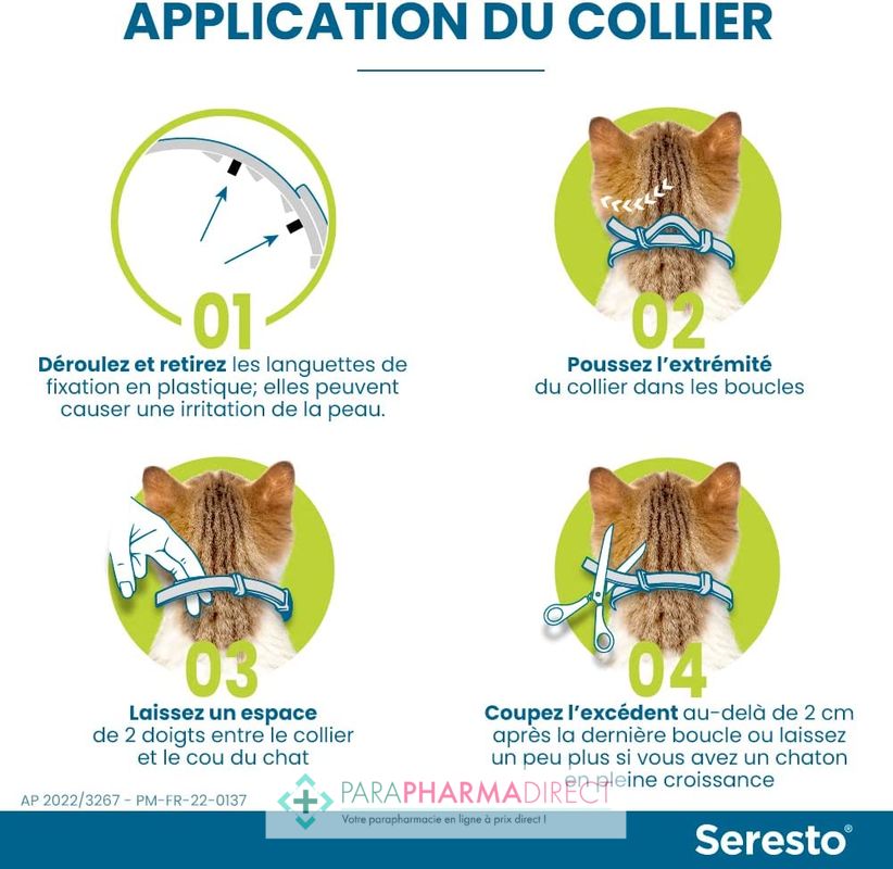 Collier anti-stress et répulsif pour chaton et chat