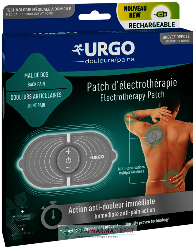 URGO Patch d'électrothérapie règles douloureuse rechargeable – URGOGYN